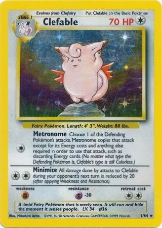 Clefable - 1/64 - Holo (No Set Symbol Misprint) available at 401 Games Canada