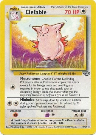 Clefable - 17/64 - Rare - Unlimited available at 401 Games Canada