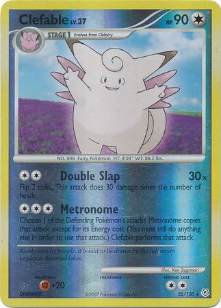 Clefable - 22/130 - Rare - Reverse Holo available at 401 Games Canada