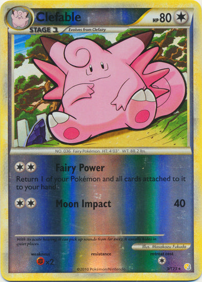 Clefable - 3/123 - Holo Rare - Reverse Holo available at 401 Games Canada