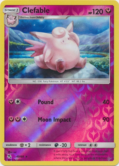 Clefable - 40/68 - Rare - Reverse Holo available at 401 Games Canada