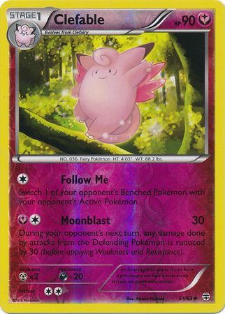 Clefable - 51/83 - Uncommon - Reverse Holo available at 401 Games Canada