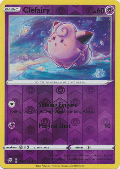 Clefairy - 074/192 - Common - Reverse Holo available at 401 Games Canada