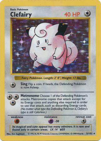 Clefairy - 5/102 - Holo - Shadowless available at 401 Games Canada