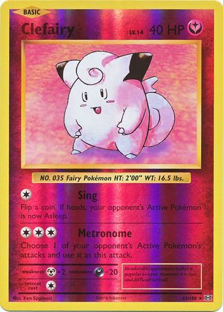 Clefairy - 63/108 - Holo Rare - Reverse Holo available at 401 Games Canada