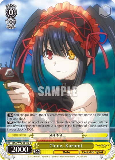 Clone, Kurumi - DAL/W79-E018 - Common (A) available at 401 Games Canada