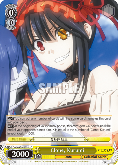 Clone, Kurumi - DAL/W79-E018b - Common (B) available at 401 Games Canada