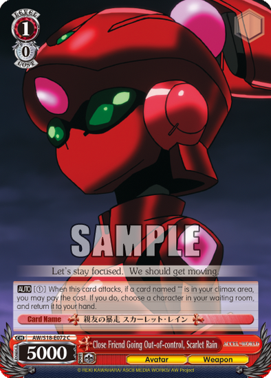 Close Friend Going Out-of-control, Scarlet Rain - AW/S18-E072 - Common available at 401 Games Canada