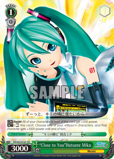 "Close to You"Hatsune Miku - PD/S22-E101 - Trial Deck available at 401 Games Canada