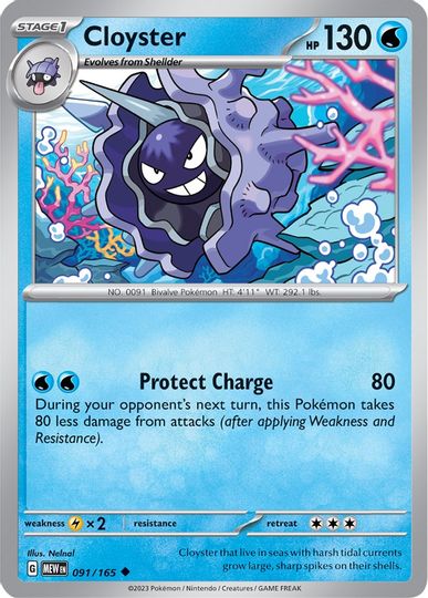 Cloyster - 091/165 - Uncommon available at 401 Games Canada