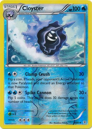 Cloyster - 20/83 - Uncommon - Reverse Holo available at 401 Games Canada