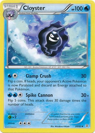 Cloyster - 20/83 - Uncommon available at 401 Games Canada