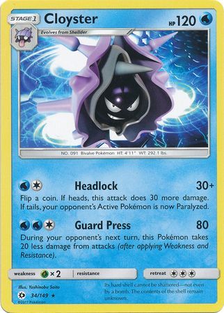 Cloyster - 34/149 - Rare available at 401 Games Canada