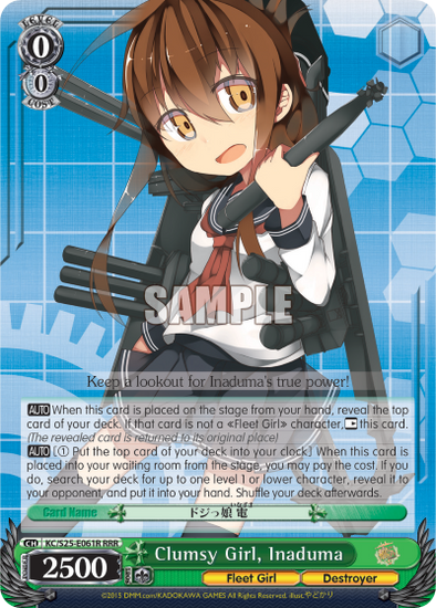 Clumsy Girl, Inaduma - KC/S25-E061R - Triple Rare available at 401 Games Canada