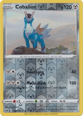 Cobalion - 114/198 - Holo Rare - Reverse Holo available at 401 Games Canada