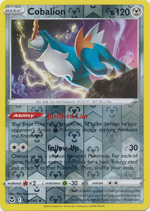 Cobalion - 126/195 - Rare - Reverse Holo available at 401 Games Canada