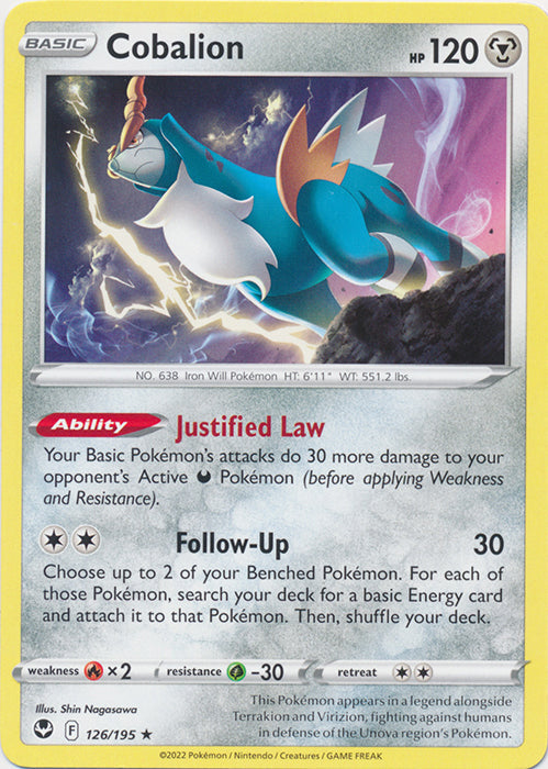 Cobalion - 126/195 - Rare available at 401 Games Canada