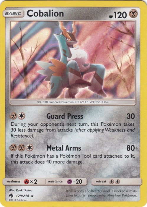 Cobalion - 129/214 - Holo Rare available at 401 Games Canada