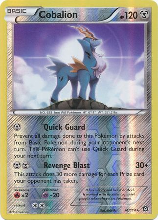 Cobalion - 74/114 - Rare - Reverse Holo available at 401 Games Canada