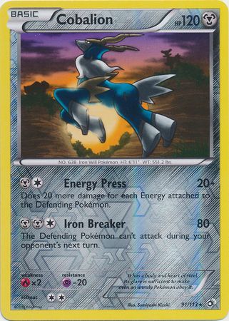 Cobalion - 91/113 - Holo Rare - Reverse Holo available at 401 Games Canada