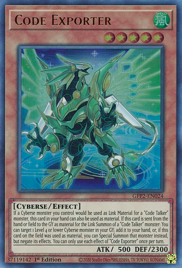 Code Exporter - GFP2-EN024 - Ultra Rare - 1st Edition available at 401 Games Canada