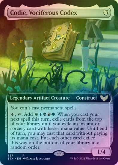 401 Games Canada - Codie, Vociferous Codex - Extended Art (Foil) (STX) 401 Games Canada - Codie, Vociferous Codex - Extended Art (Foil) (STX)