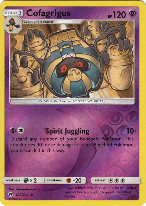 Cofagrigus - 100/214 - Rare - Reverse Holo available at 401 Games Canada