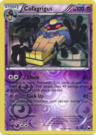 Cofagrigus - 52/108 - Rare - Reverse Holo available at 401 Games Canada