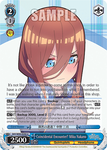 Coincidental Encounter? Miku Nakano - 5HY/W90-E090 - Uncommon available at 401 Games Canada