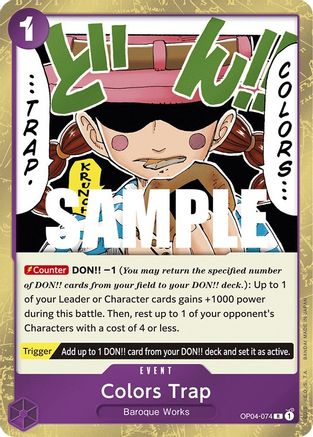 Colors Trap - OP04-074 - Rare available at 401 Games Canada