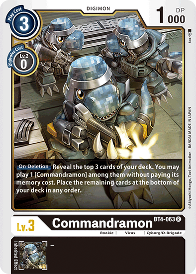 Commandramon - BT4-063 - Rare available at 401 Games Canada