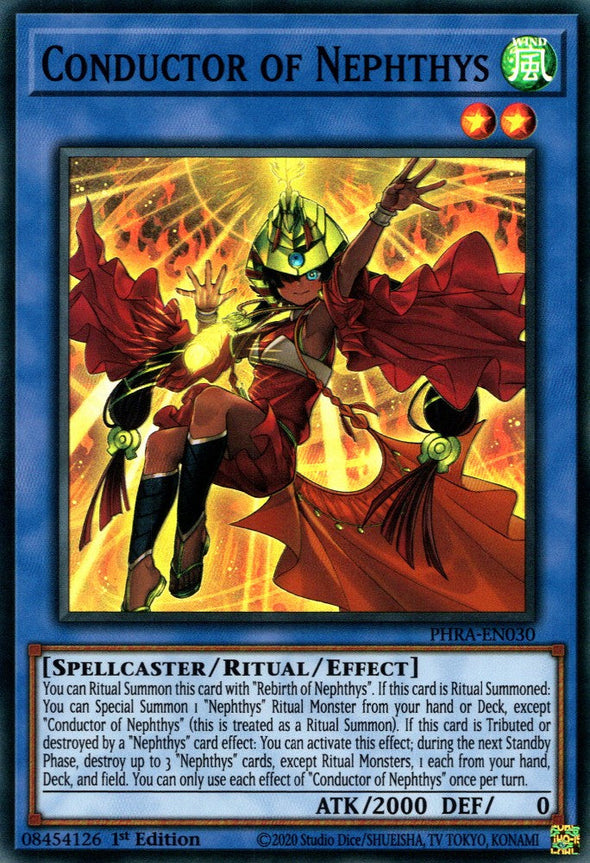 Conductor of Nephthys - PHRA-EN030 - Super Rare - 1st Edition available at 401 Games Canada