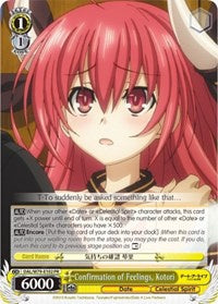 Confirmation of Feelings, Kotori - DAL/W79-E102 - Promo available at 401 Games Canada