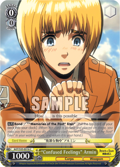 "Confused Feelings" Armin - AOT/S35-E016 - Common available at 401 Games Canada