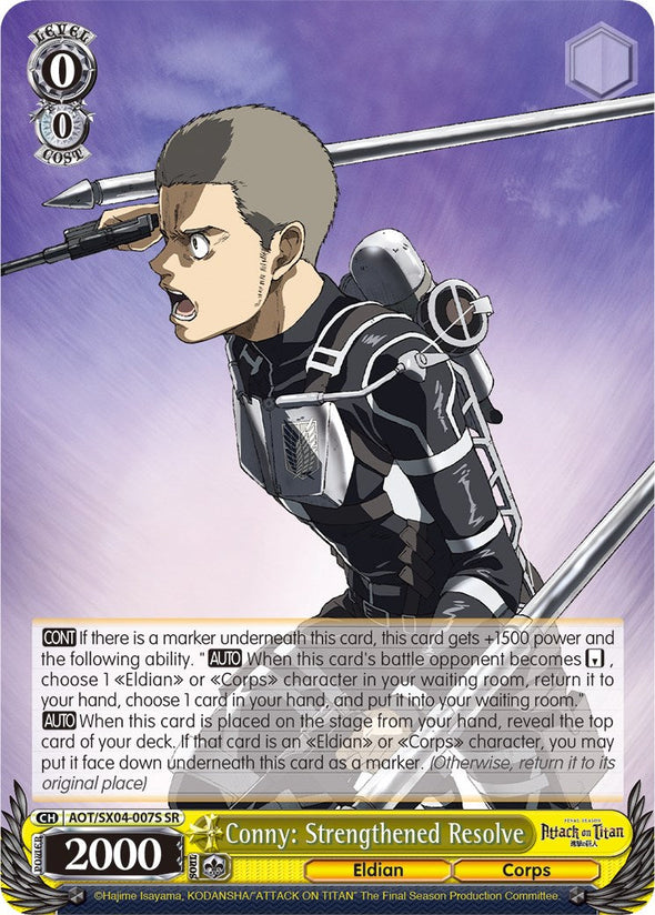 Conny: Strengthened Resolve - AOT/SX04-E007S - Super Rare available at 401 Games Canada