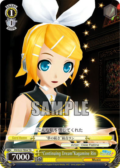 "Continuing Dream"Kagamine Rin - PD/S22-TE04 - Trial Deck available at 401 Games Canada