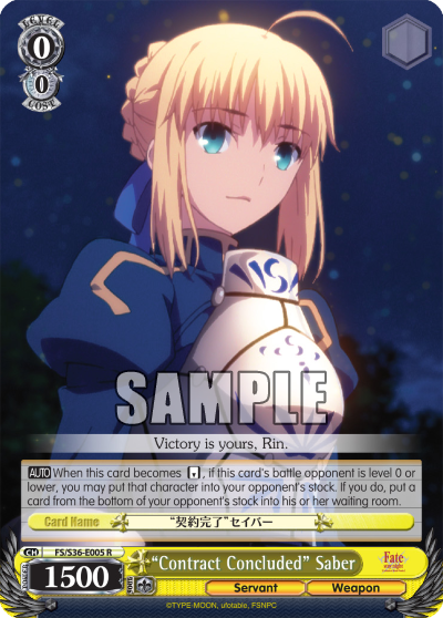 "Contract Concluded" Saber - FS/S36-E005 - Rare available at 401 Games Canada