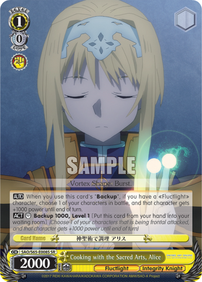 Cooking with the Sacred Arts, Alice - SAO/S65-E008S - Super Rare available at 401 Games Canada