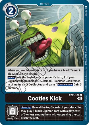 Cooties Kick - BT11-106 - Common available at 401 Games Canada