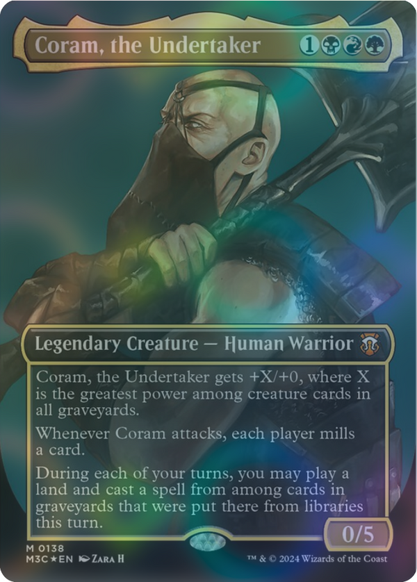 Coram, the Undertaker - Borderless (Ripple Foil) (M3C)