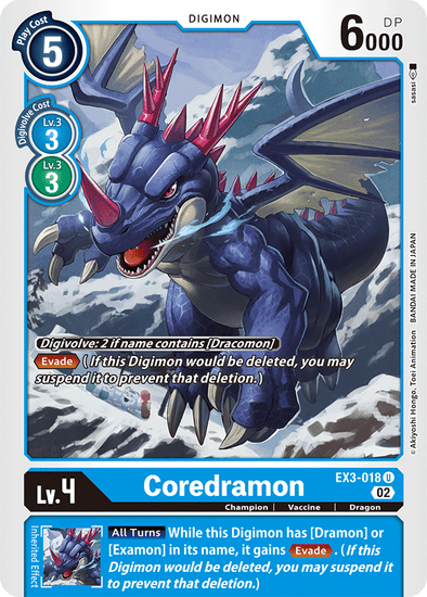 Coredramon - EX3-018 - Uncommon available at 401 Games Canada