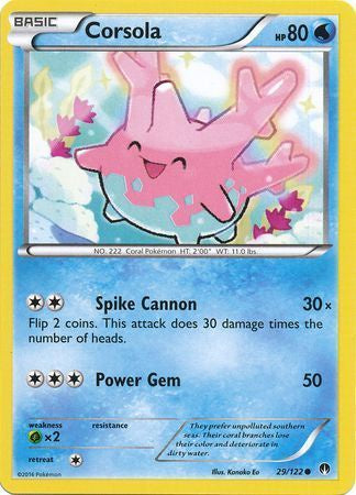 Corsola - 29/122 - Common available at 401 Games Canada