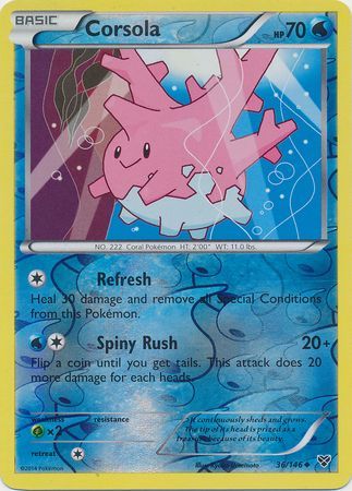 Corsola - 36/146 - Uncommon - Reverse Holo available at 401 Games Canada