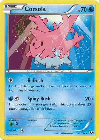 Corsola - 36/146 - Uncommon available at 401 Games Canada