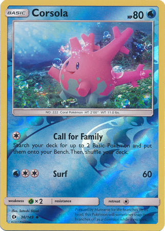 Corsola - 36/149 - Uncommon - Reverse Holo available at 401 Games Canada