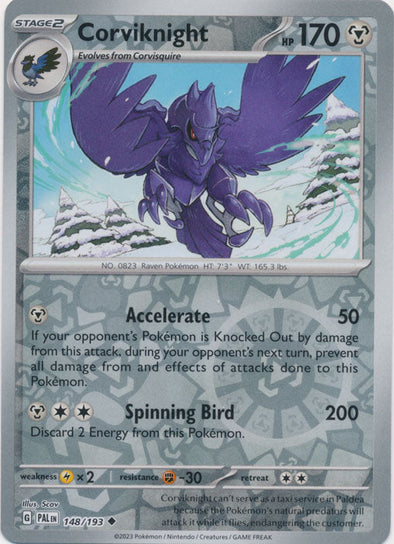 Corviknight - 148/193 - Uncommon - Reverse Holo available at 401 Games Canada