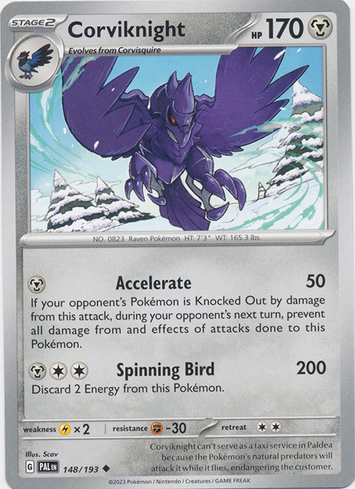 Corviknight - 148/193 - Uncommon available at 401 Games Canada