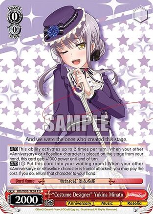 "Costume Designer" Yukina Minato - BD/W95-TE04 - Trial Deck available at 401 Games Canada