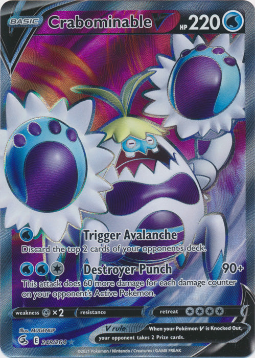 Crabominable V - 248/264 - Full Art Ultra Rare available at 401 Games Canada