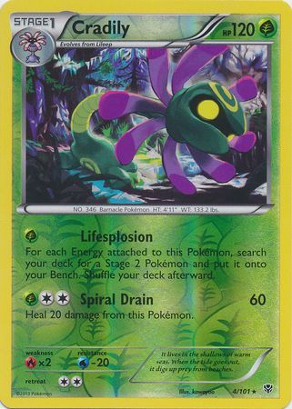 Cradily - 4/101 - Rare - Reverse Holo available at 401 Games Canada